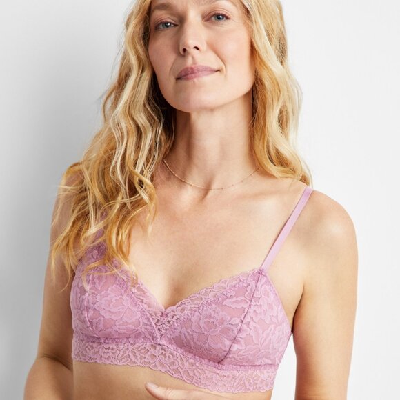 #549 State of Day Women's Lace Bralette, Created for Macy's - Mauve Orchid - Picture 2 of 2